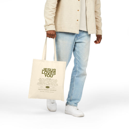 JESUS LOVES YOU | Canvas Tote Bag