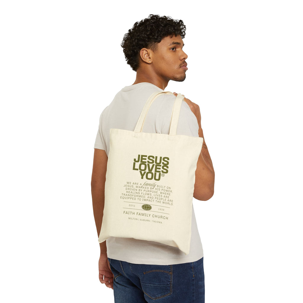 JESUS LOVES YOU | Canvas Tote Bag