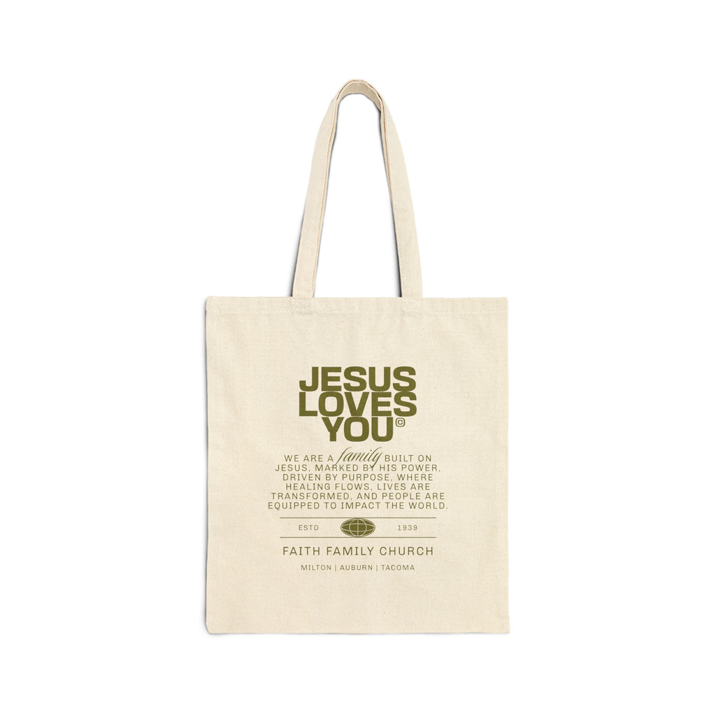 JESUS LOVES YOU | Canvas Tote Bag